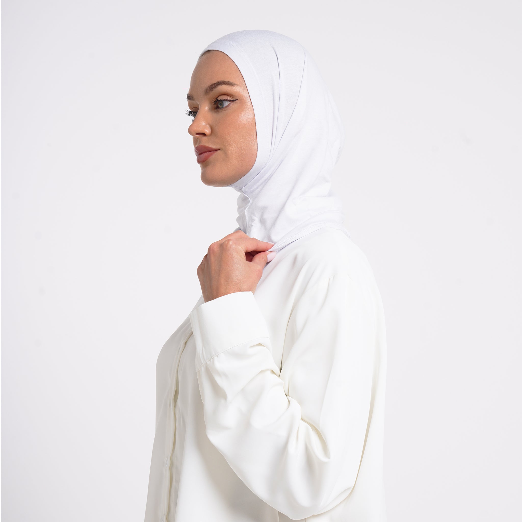 Pearl- Full Inner Hijab - Pure White