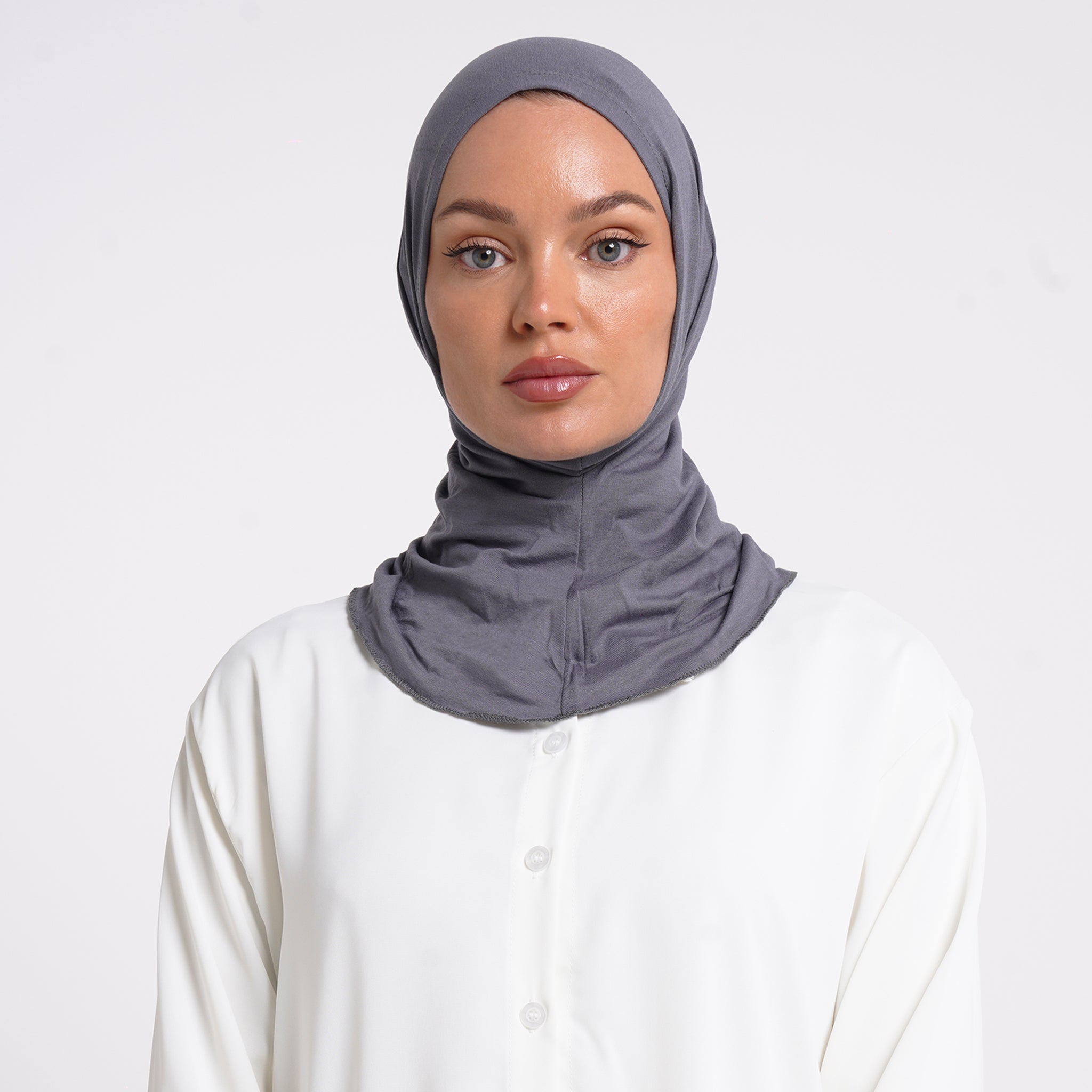 Pearl- Full Inner Hijab - Slate Grey