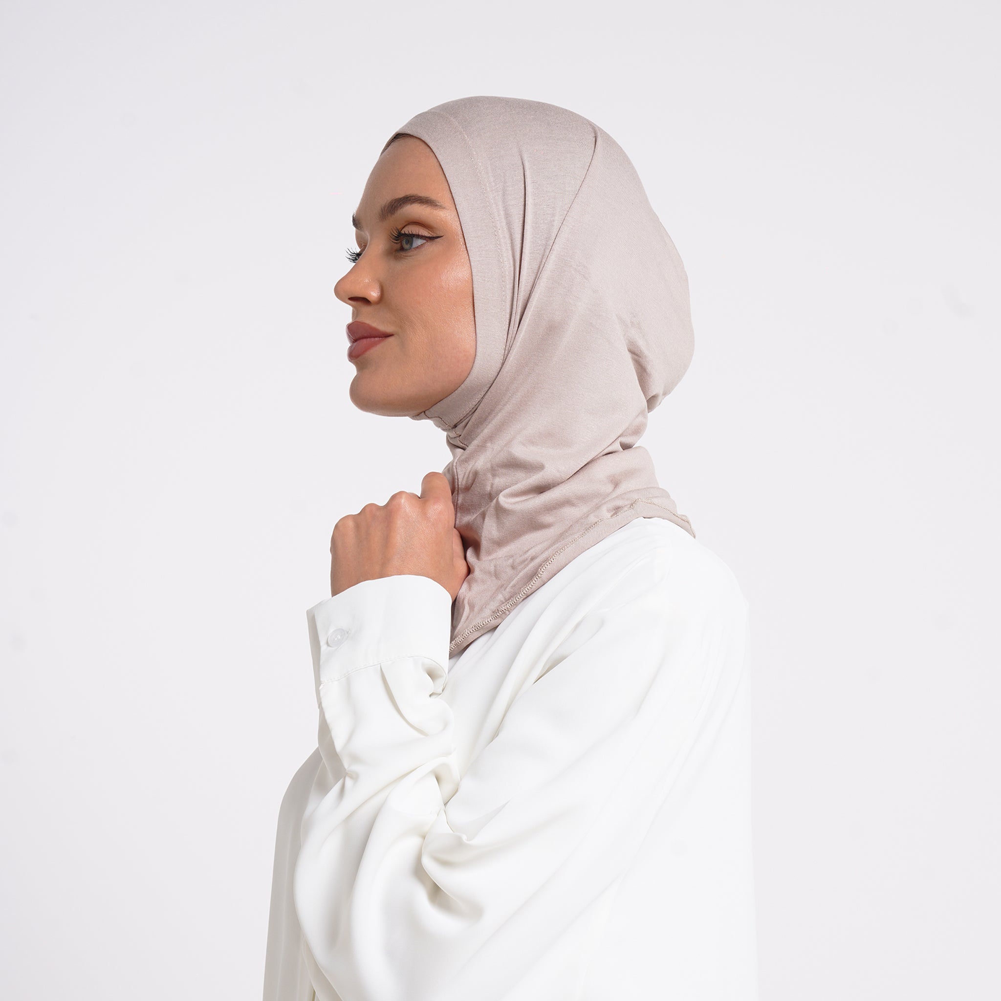 Tiffany Tie-Back Bonnet - Light Taupe