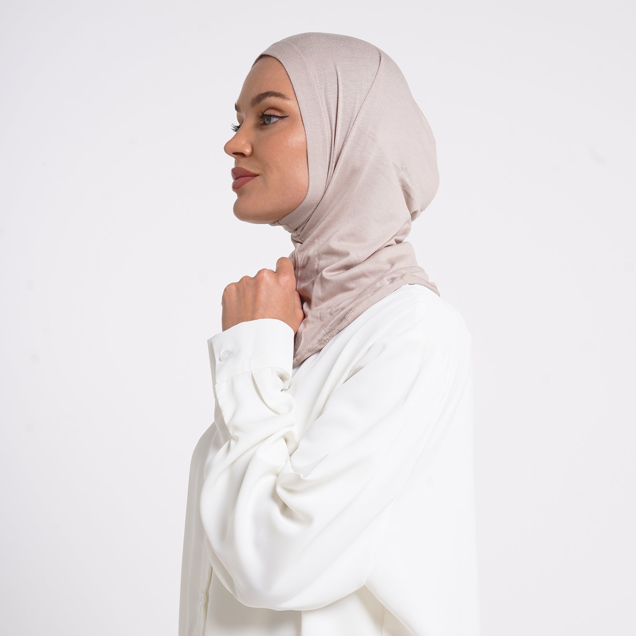 Pearl- Full Inner Hijab - Blush Beige