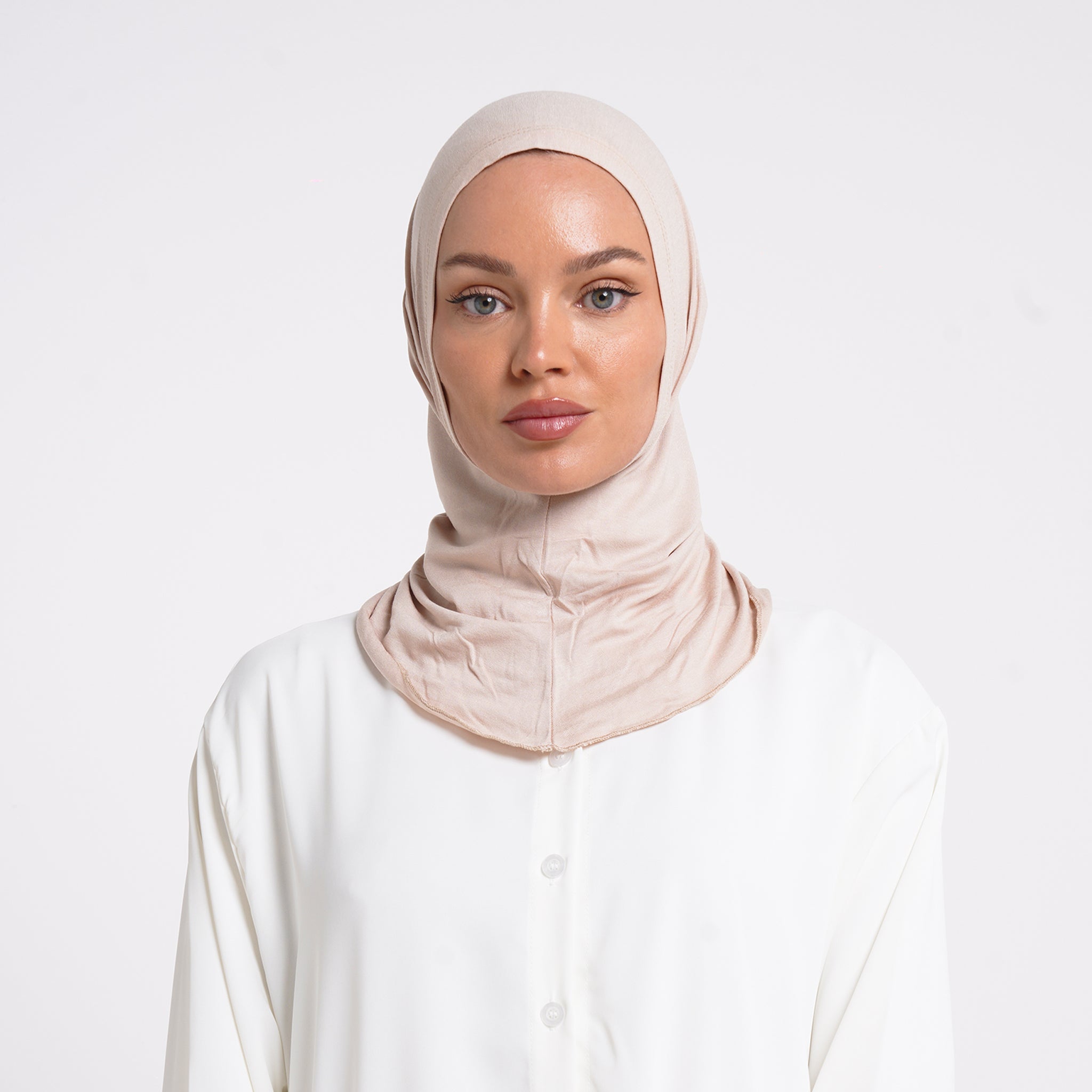 Tiffany Tie-Back Bonnet - Nude Beige
