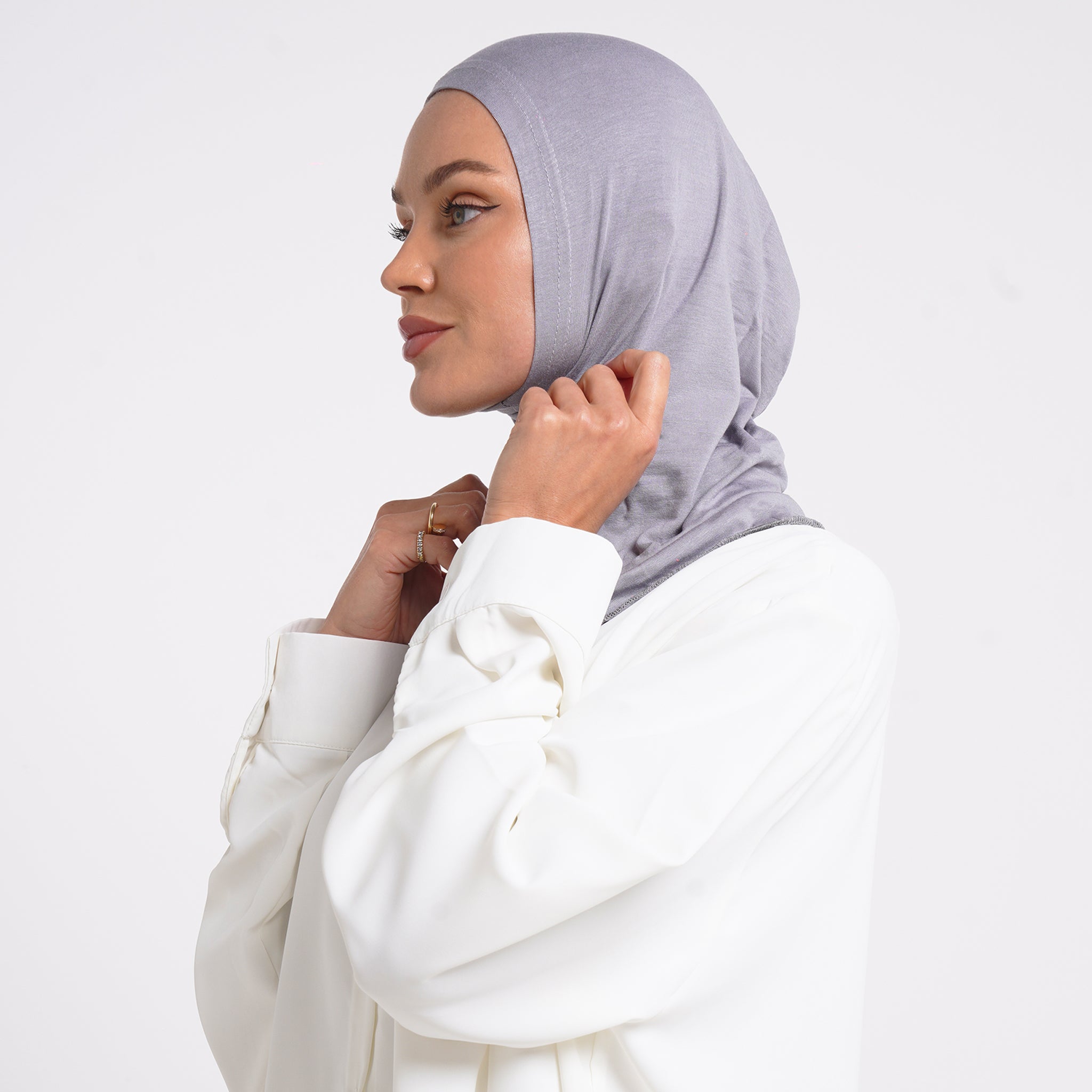 Pearl- Full Inner Hijab - Steel Grey