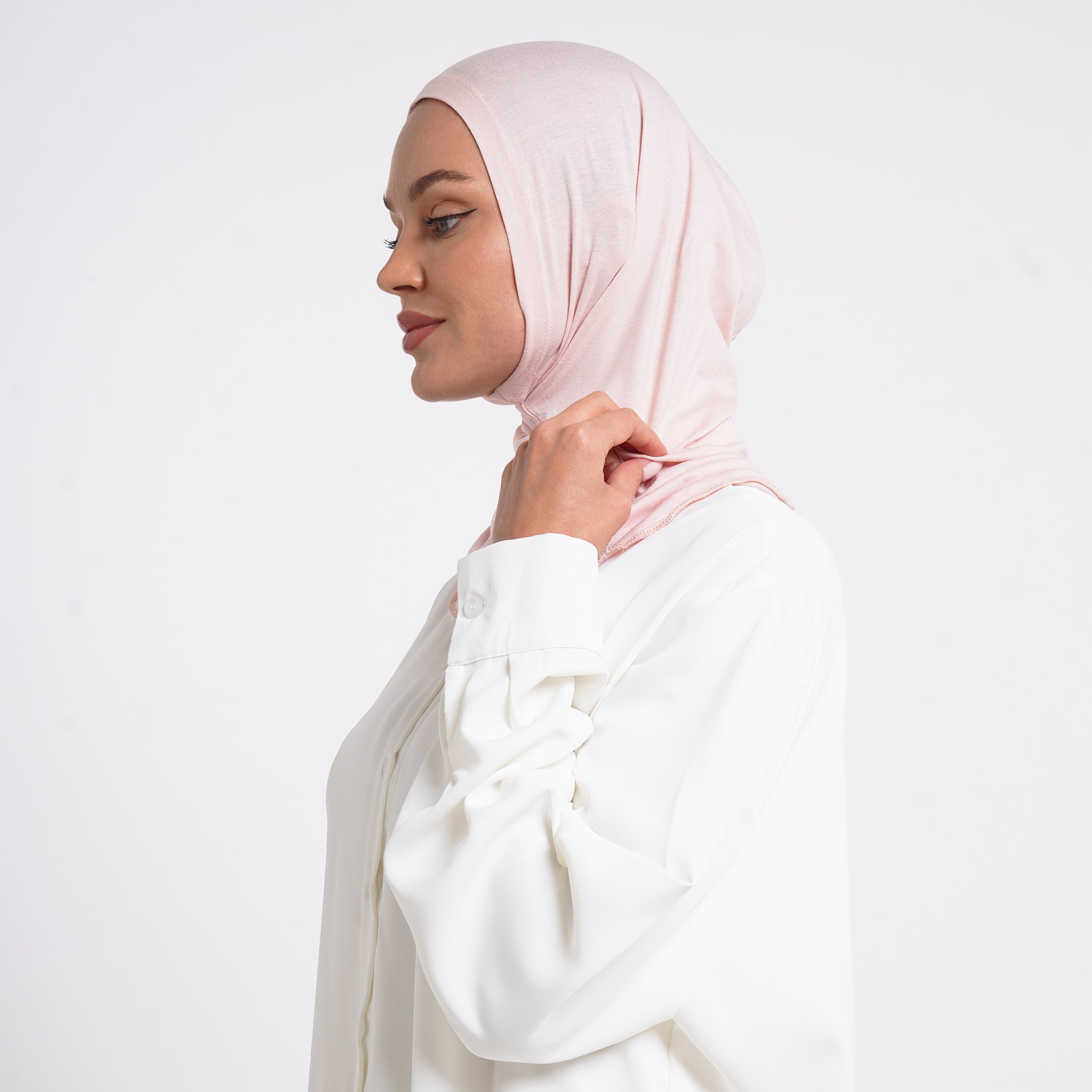 Pearl- Full Inner Hijab - Baby Pink