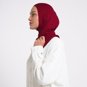 Pearl- Full Inner Hijab - Ruby Red