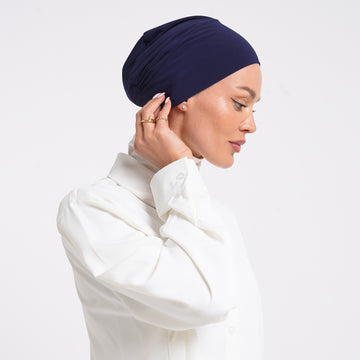 Eve Inner Full Bonnet - Navy Blue