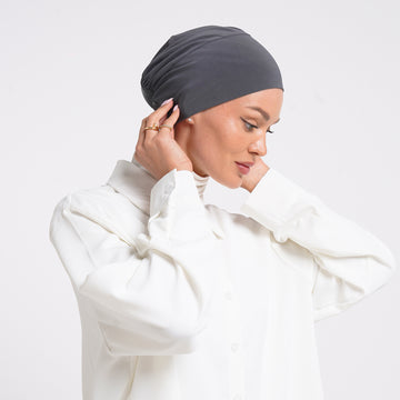 Eve Inner Full Bonnet - Charcoal Grey