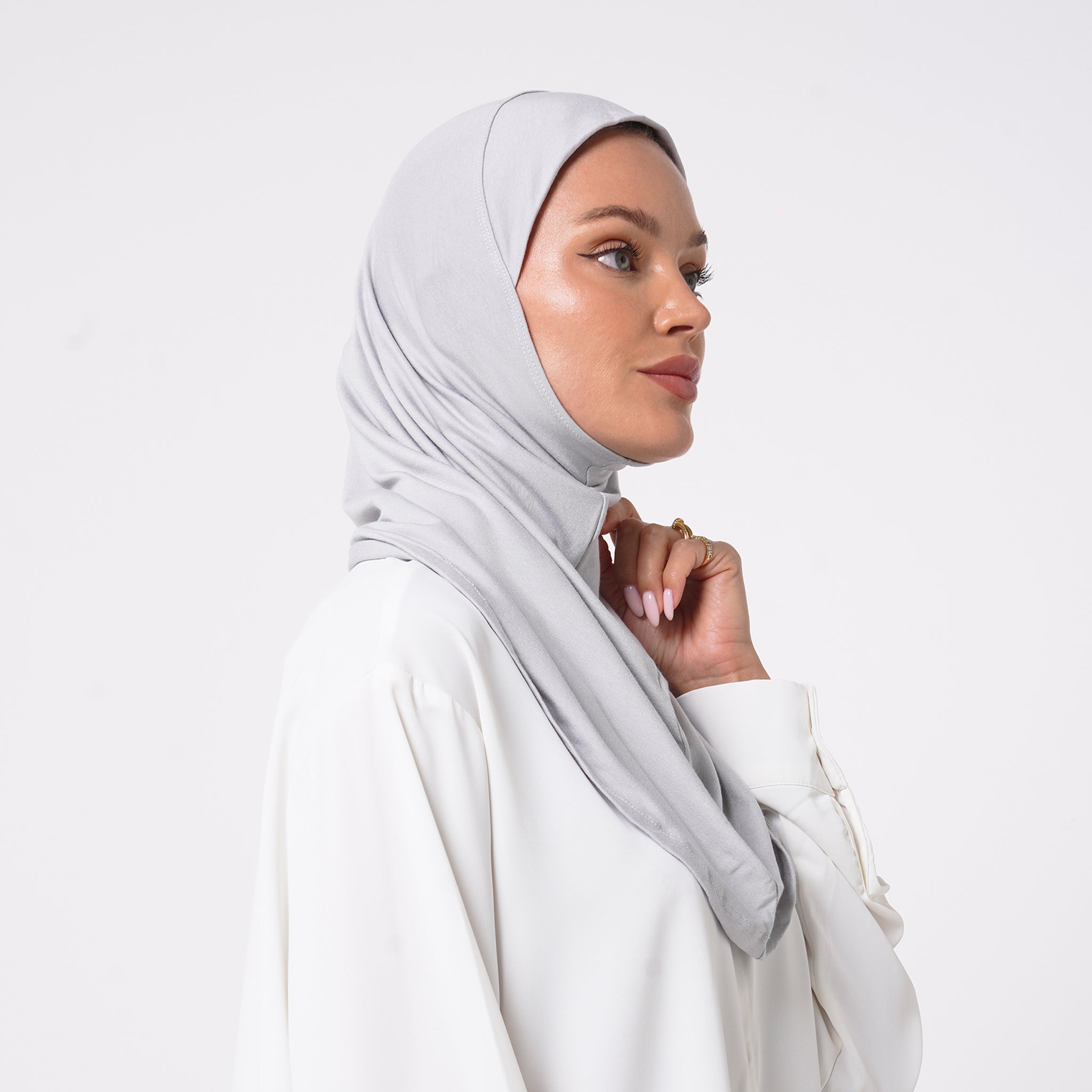 Lycra Full Bonnet - Silver Grey