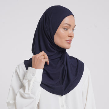 Lycra Full Bonnet - Navy Blue