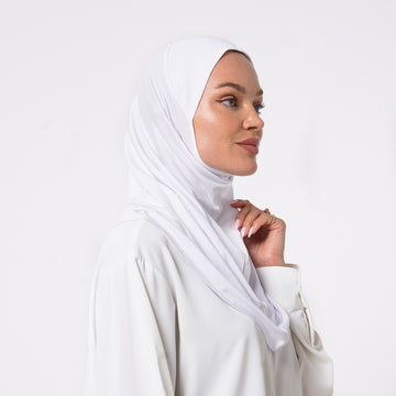 Lycra Full Bonnet - White