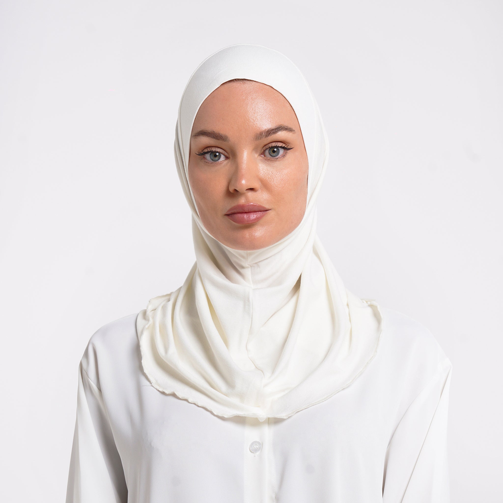 Lycra Full Bonnet - Cream