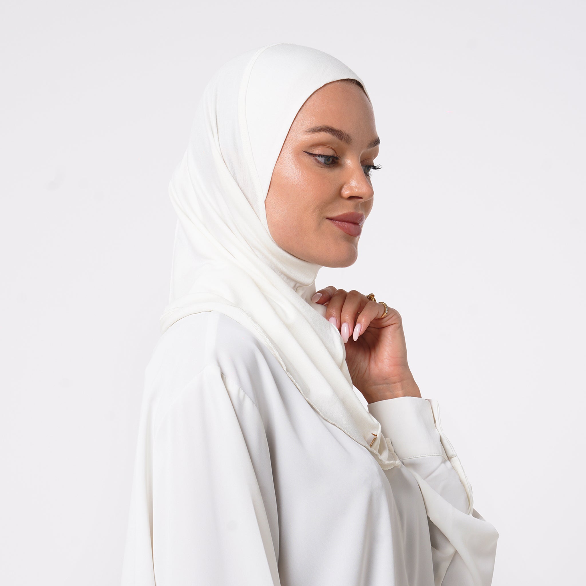 Lycra Full Bonnet - Cream