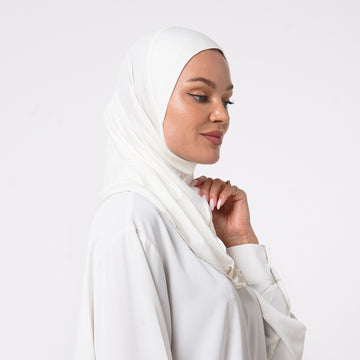 Lycra Full Bonnet - Cream