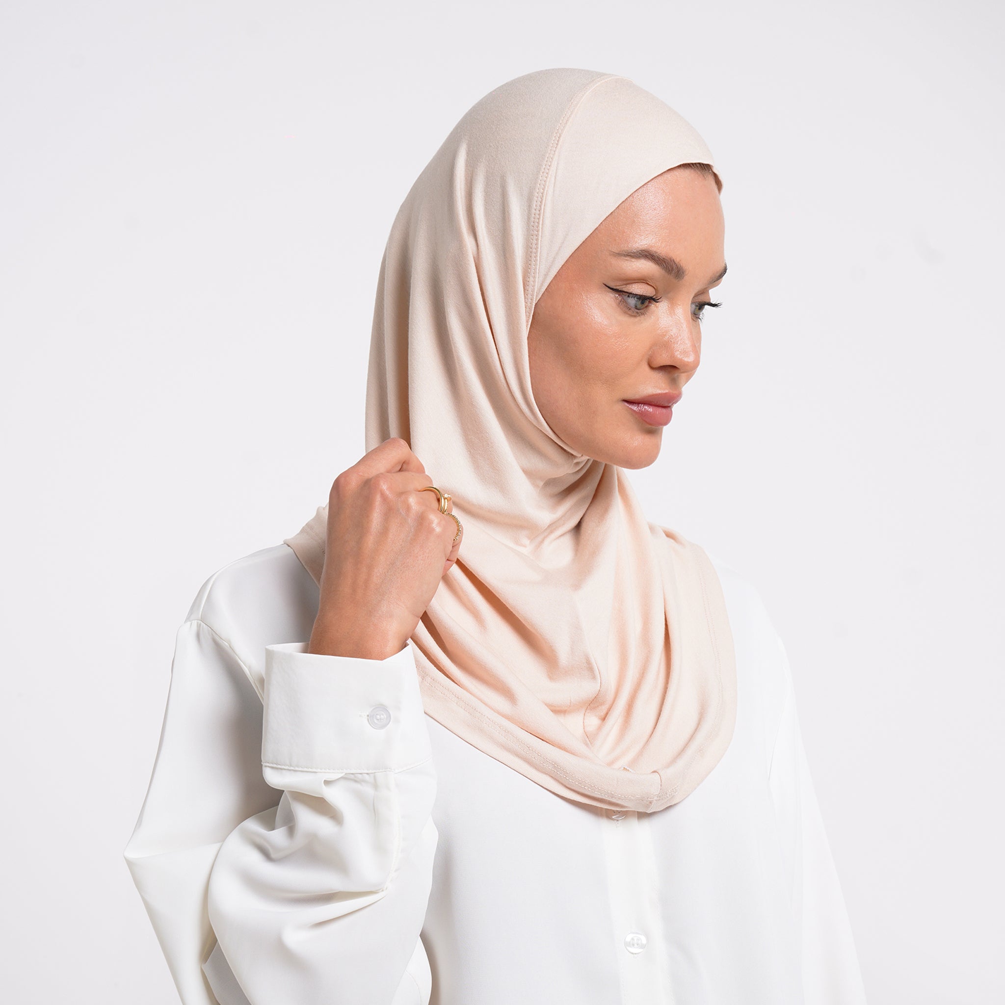 Lycra Full Bonnet - Peach