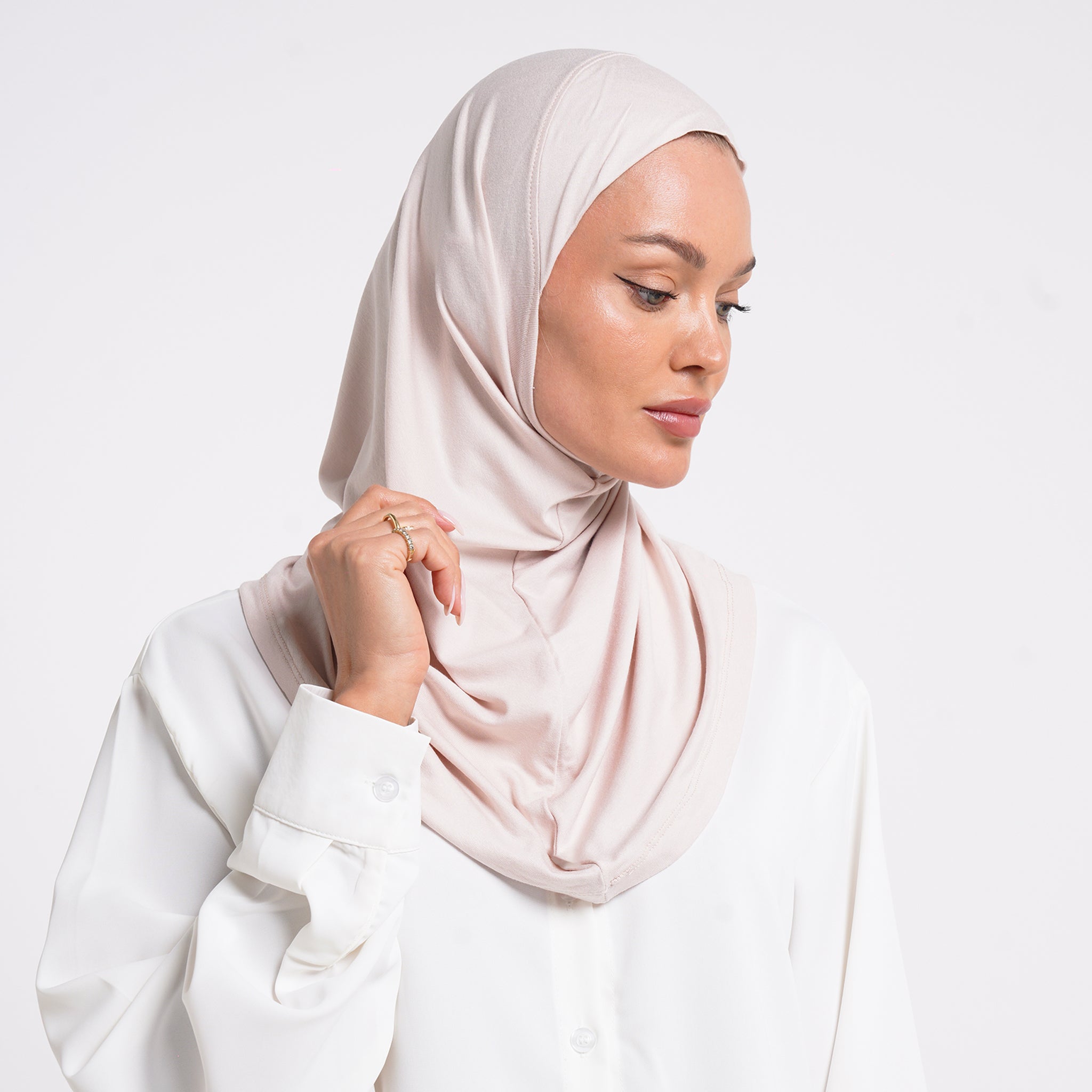 Lycra Full Bonnet - Blush Pink