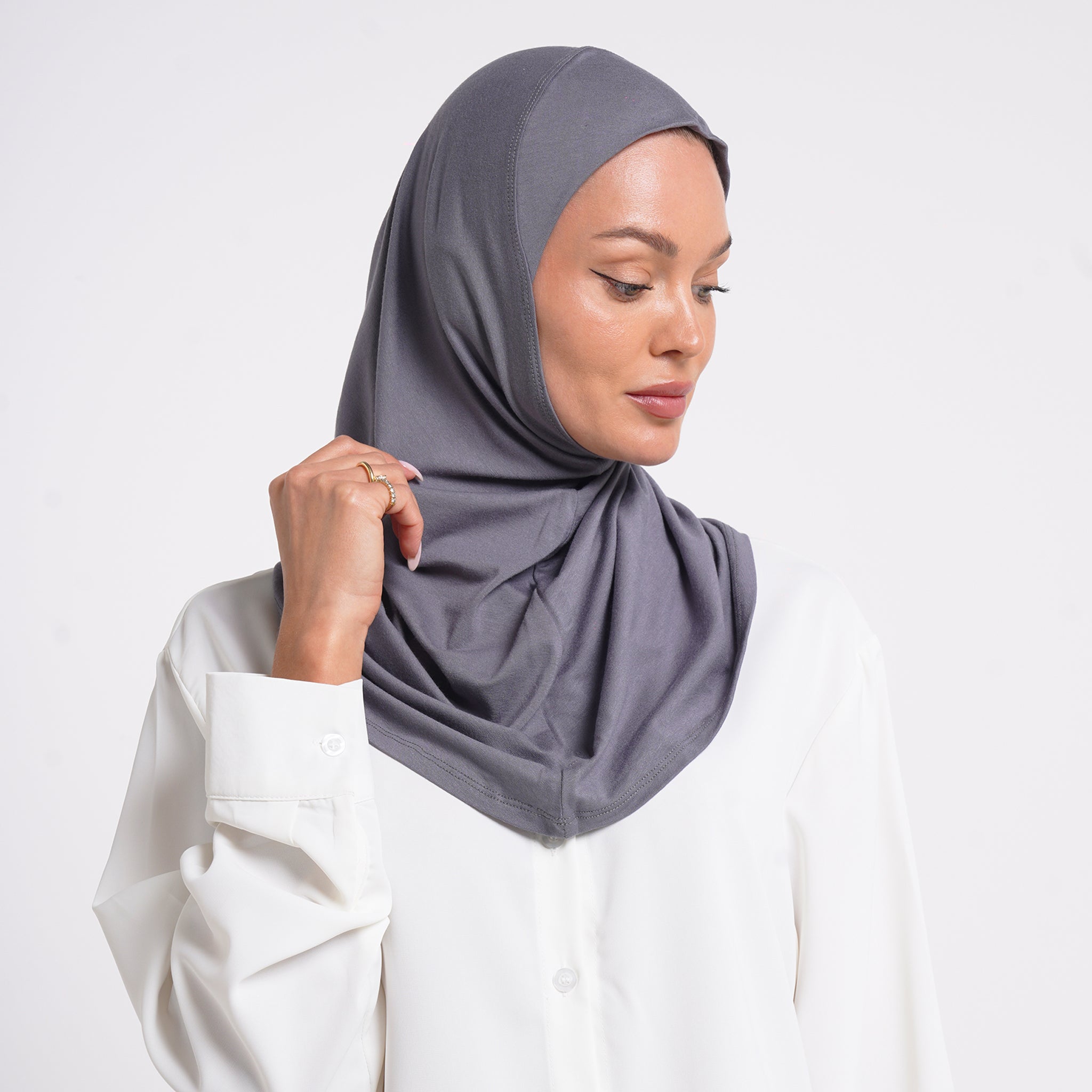 Lycra Full Bonnet - Charcoal Grey