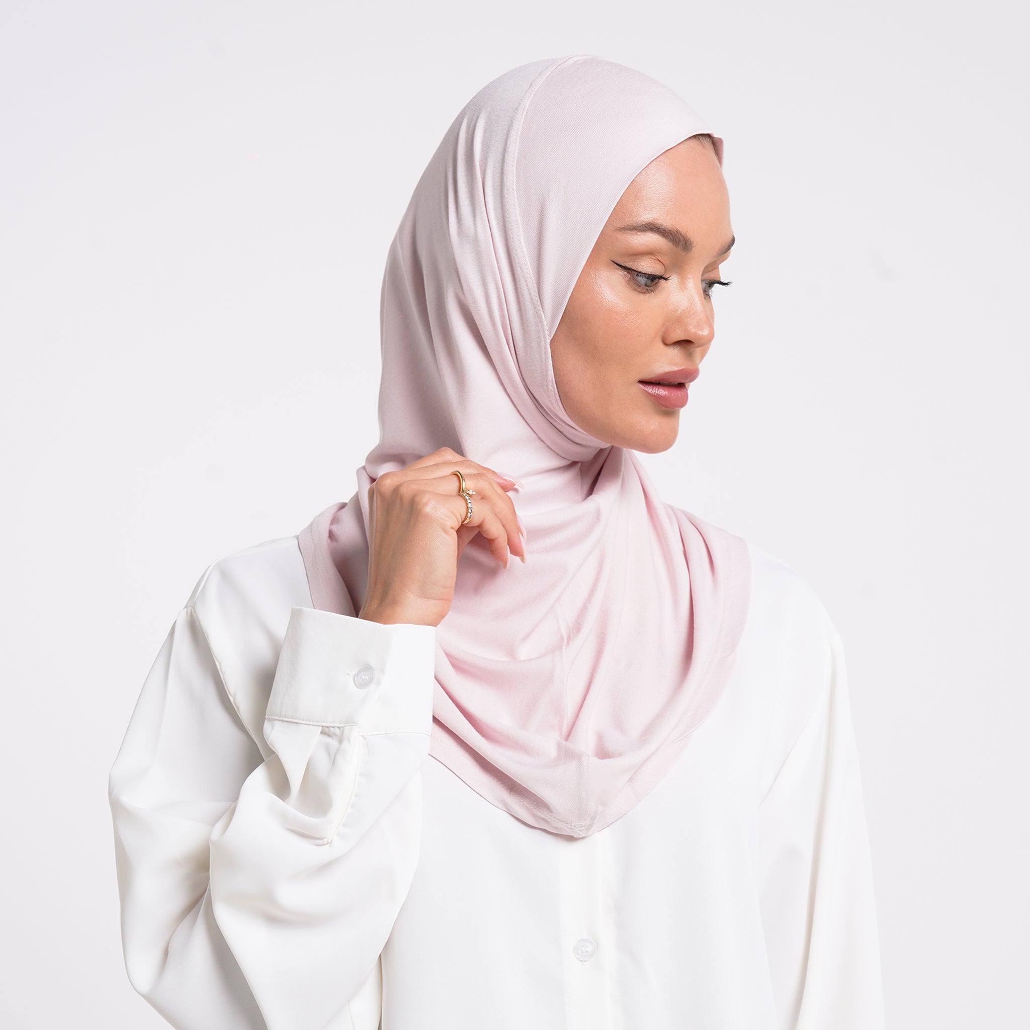 Lycra Full Bonnet - Baby Pink