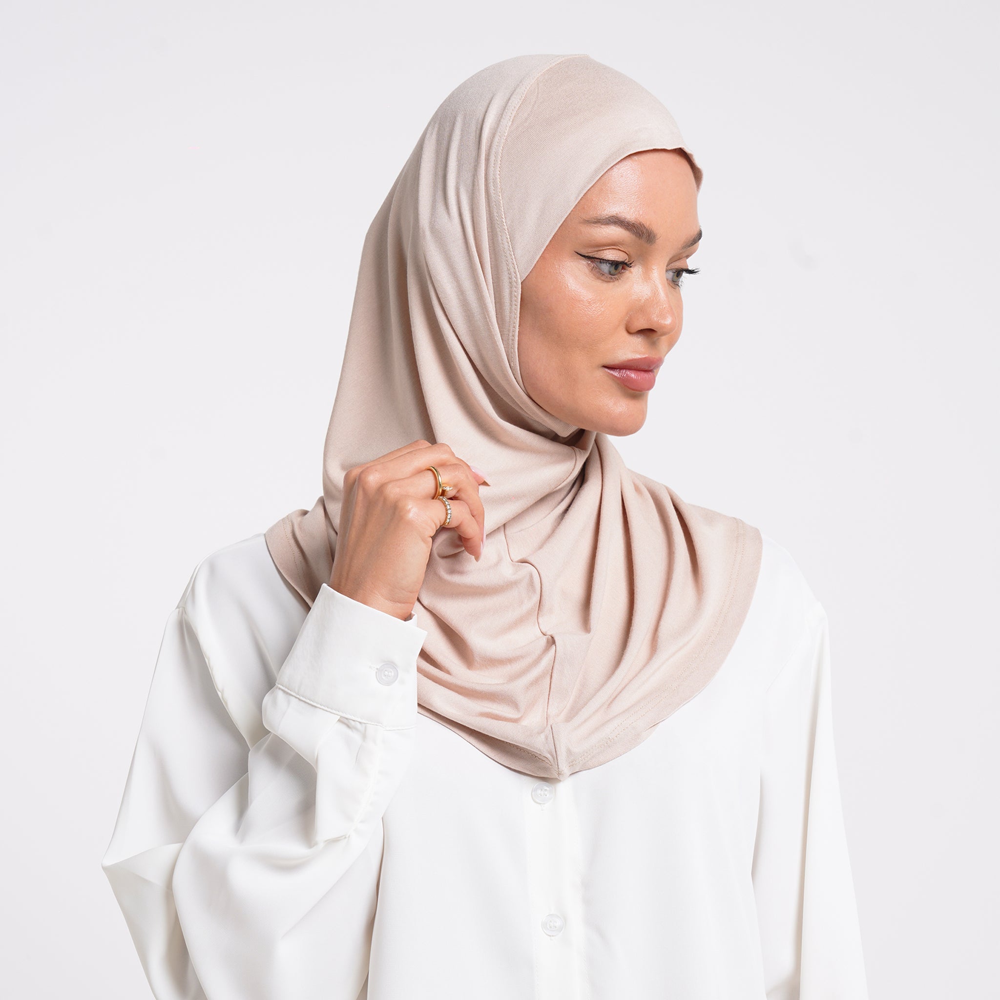 Lycra Full Bonnet - Beige