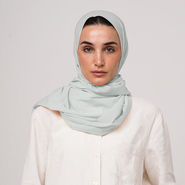 Double Stretch Chiffon Hijab - Mint Frost