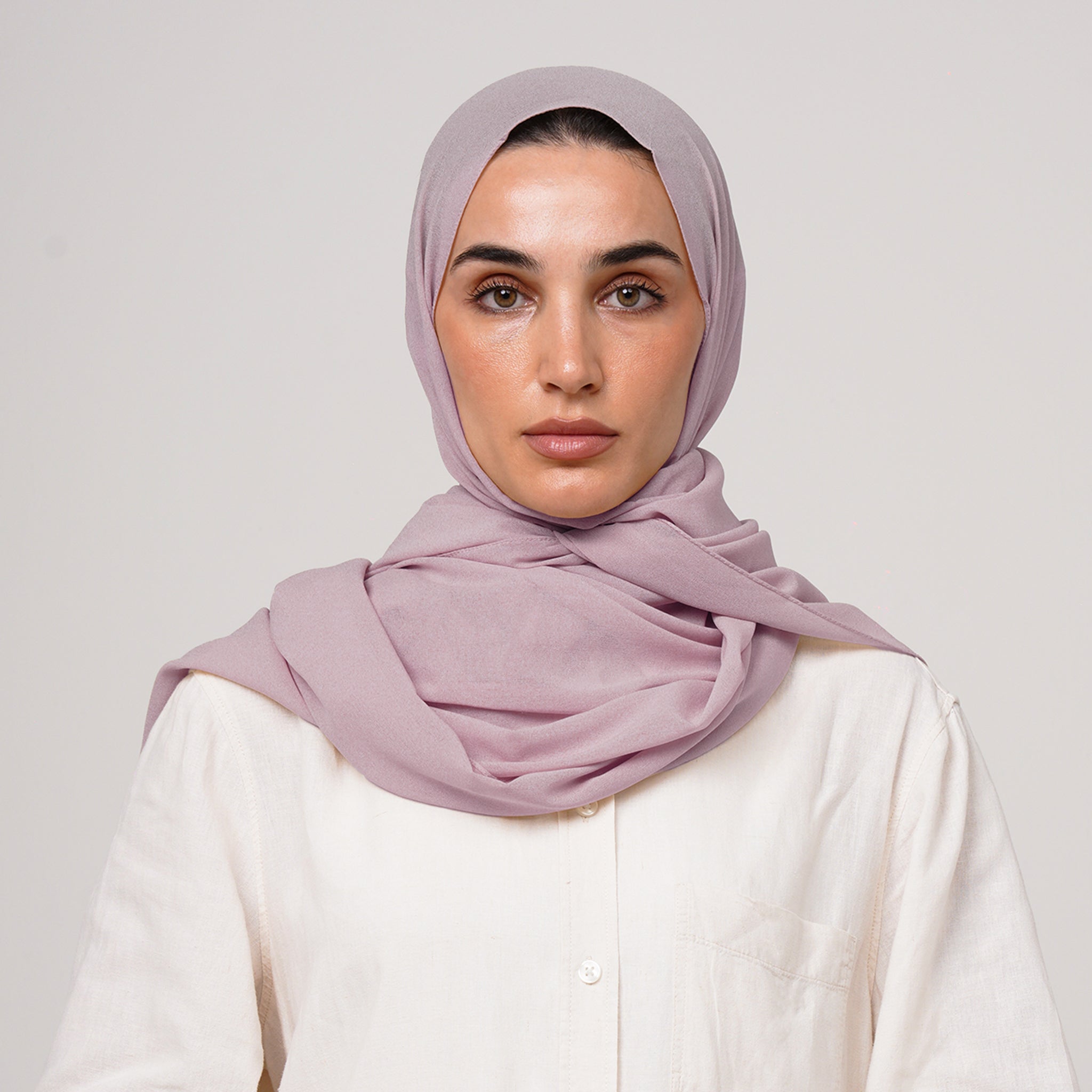 Double Stretch Chiffon Hijab - Dusty Lilac