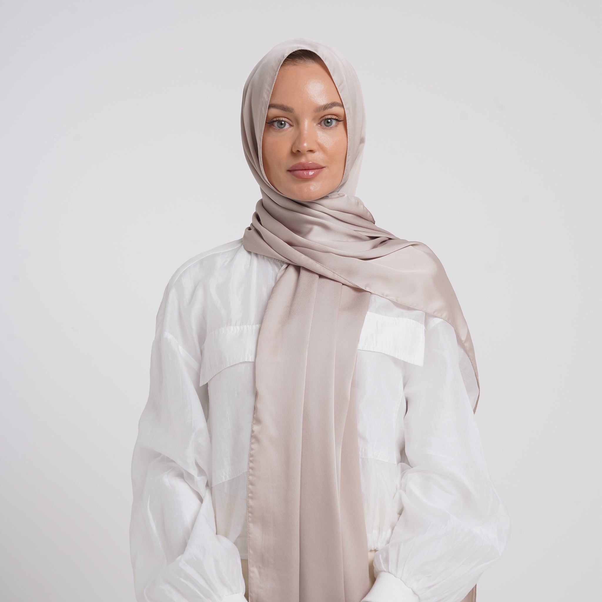 Premium Chiffon Esarp -Warm Taupe
