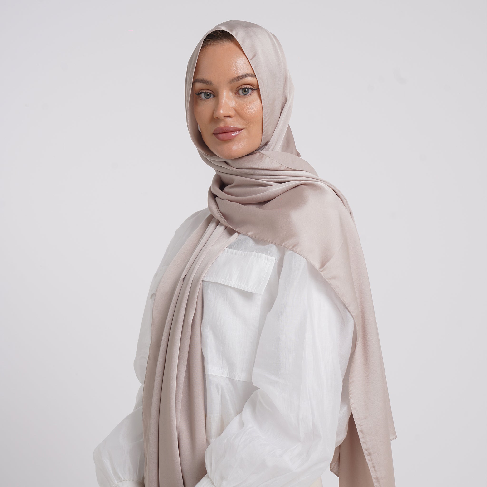 Premium Chiffon Esarp -Warm Taupe
