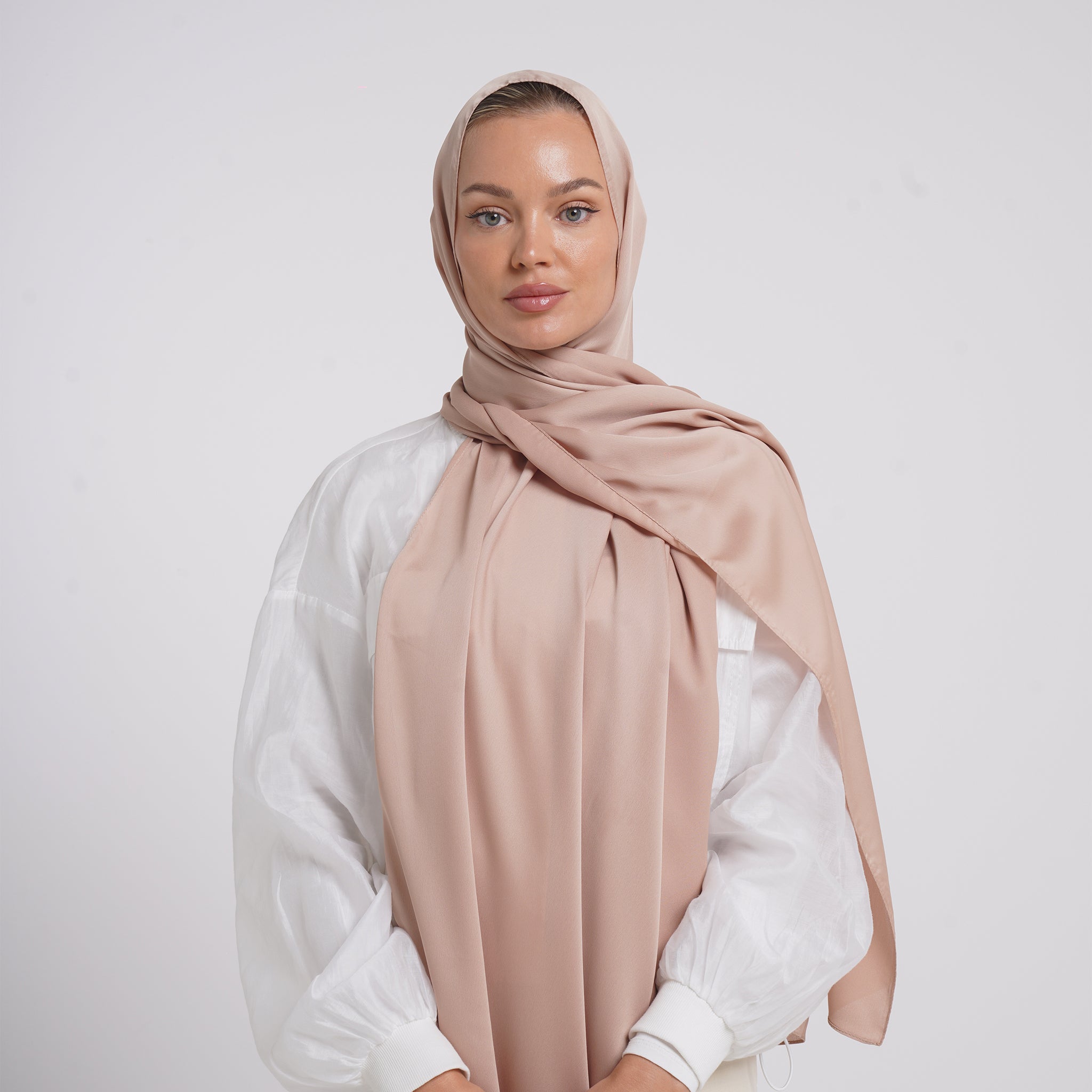 Premium Chiffon Esarp -Soft Peach Nude