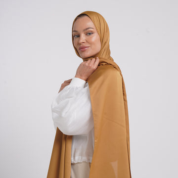 Premium Chiffon Esarp - Golden Mustard