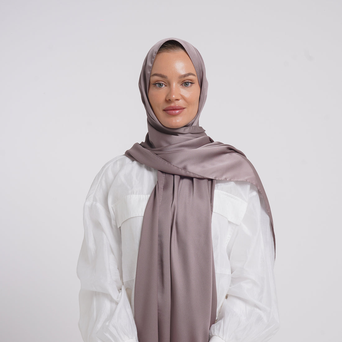 Premium Chiffon Esarp - Muted Mauve Taupe