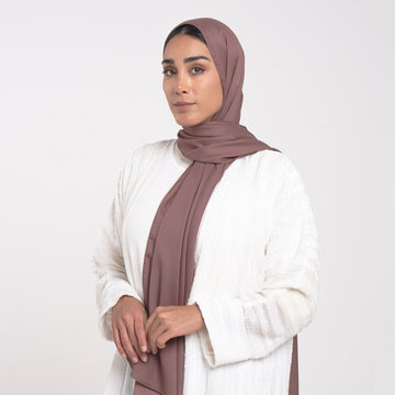 Smooth Satin Hijab - Mauve Taupe
