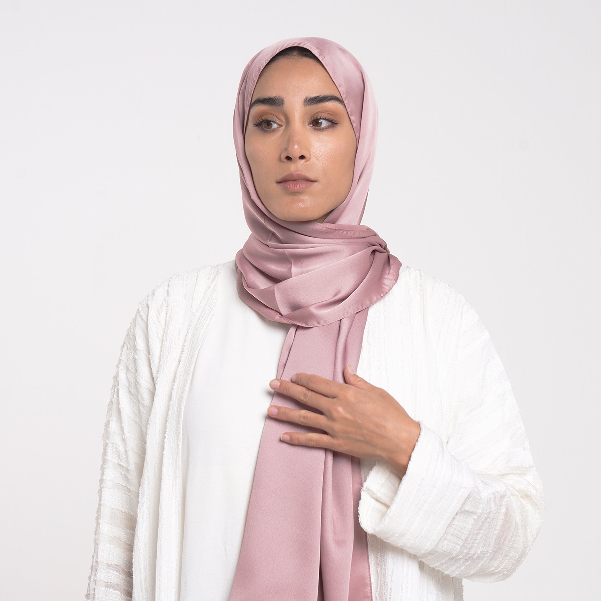 Smooth Satin Hijab - Silky Blush Pink