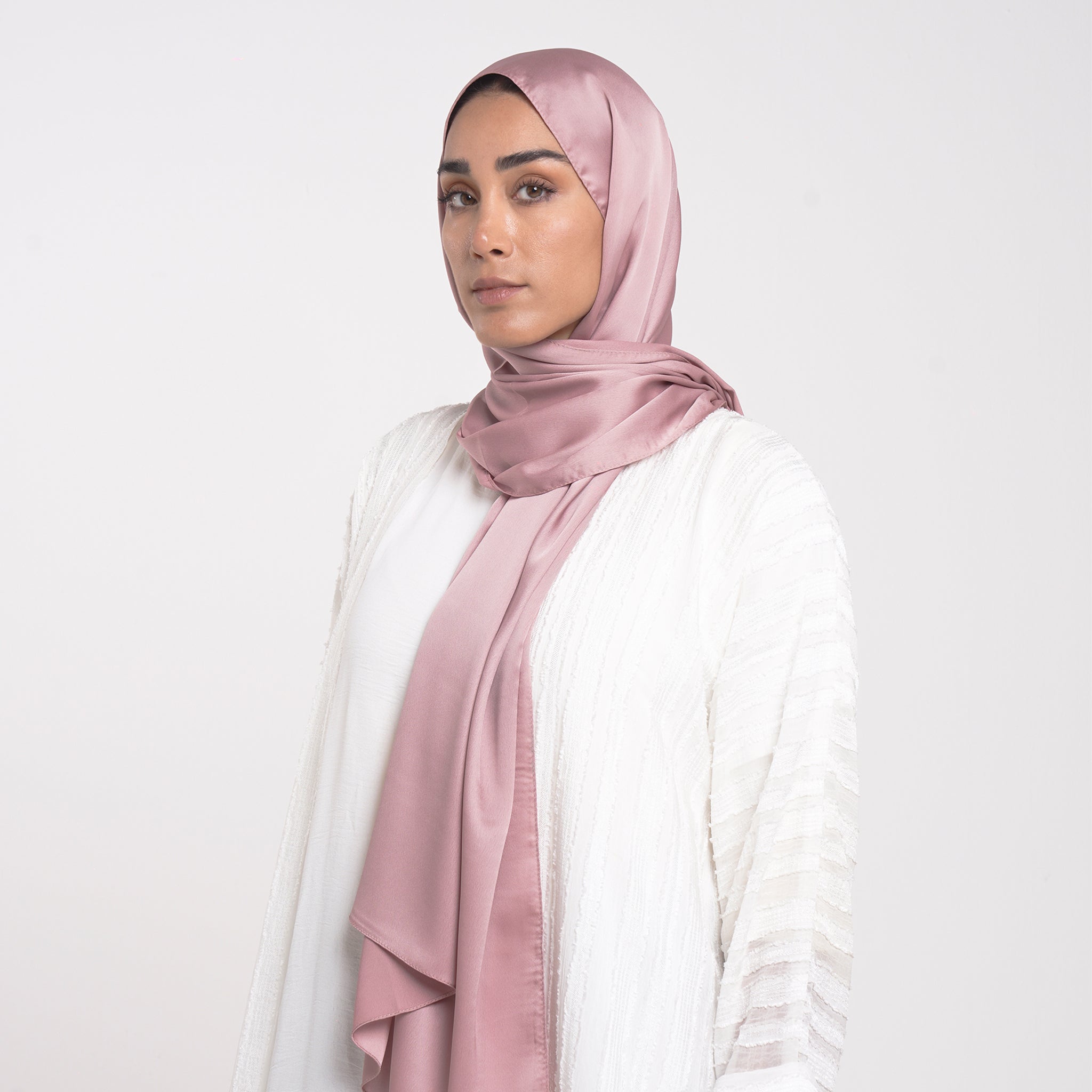 Smooth Satin Hijab - Silky Blush Pink