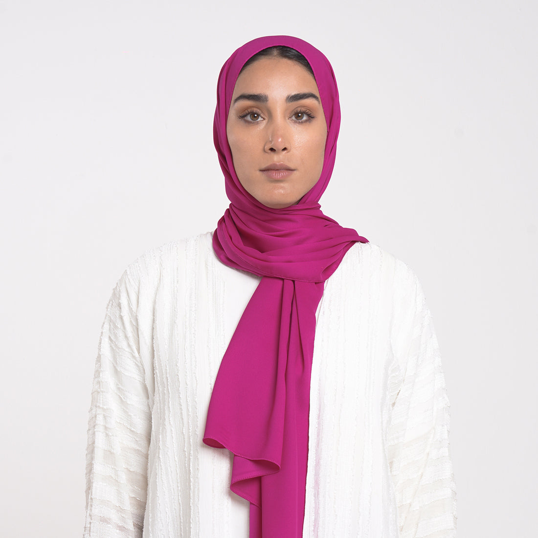 Smooth Satin Hijab - Fuchsia