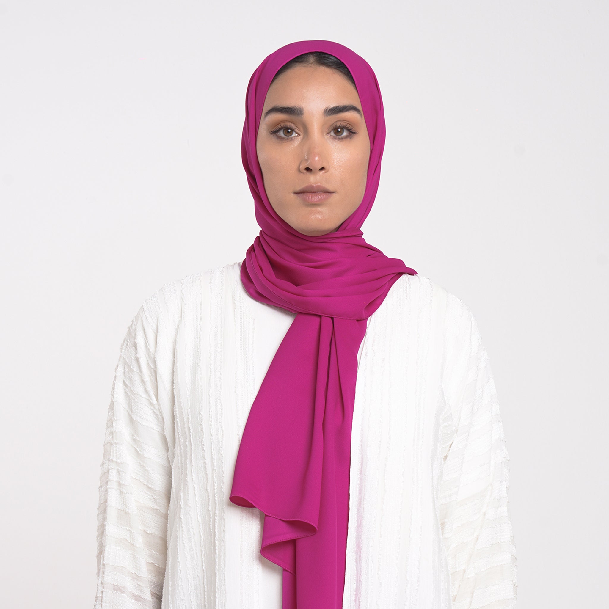 Smooth Satin Hijab - Fuchsia