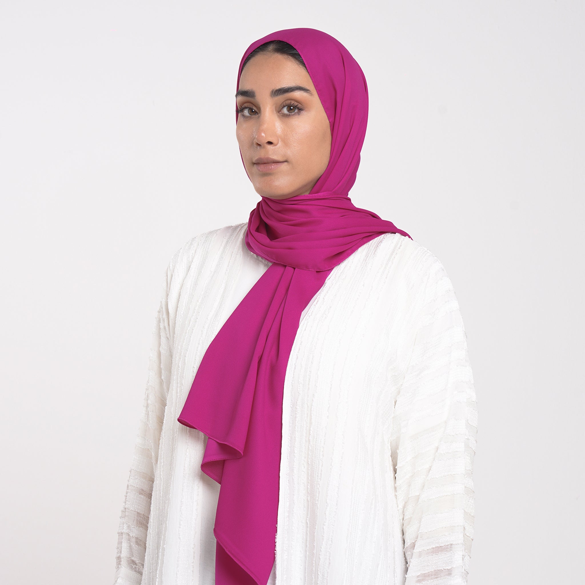 Smooth Satin Hijab - Fuchsia