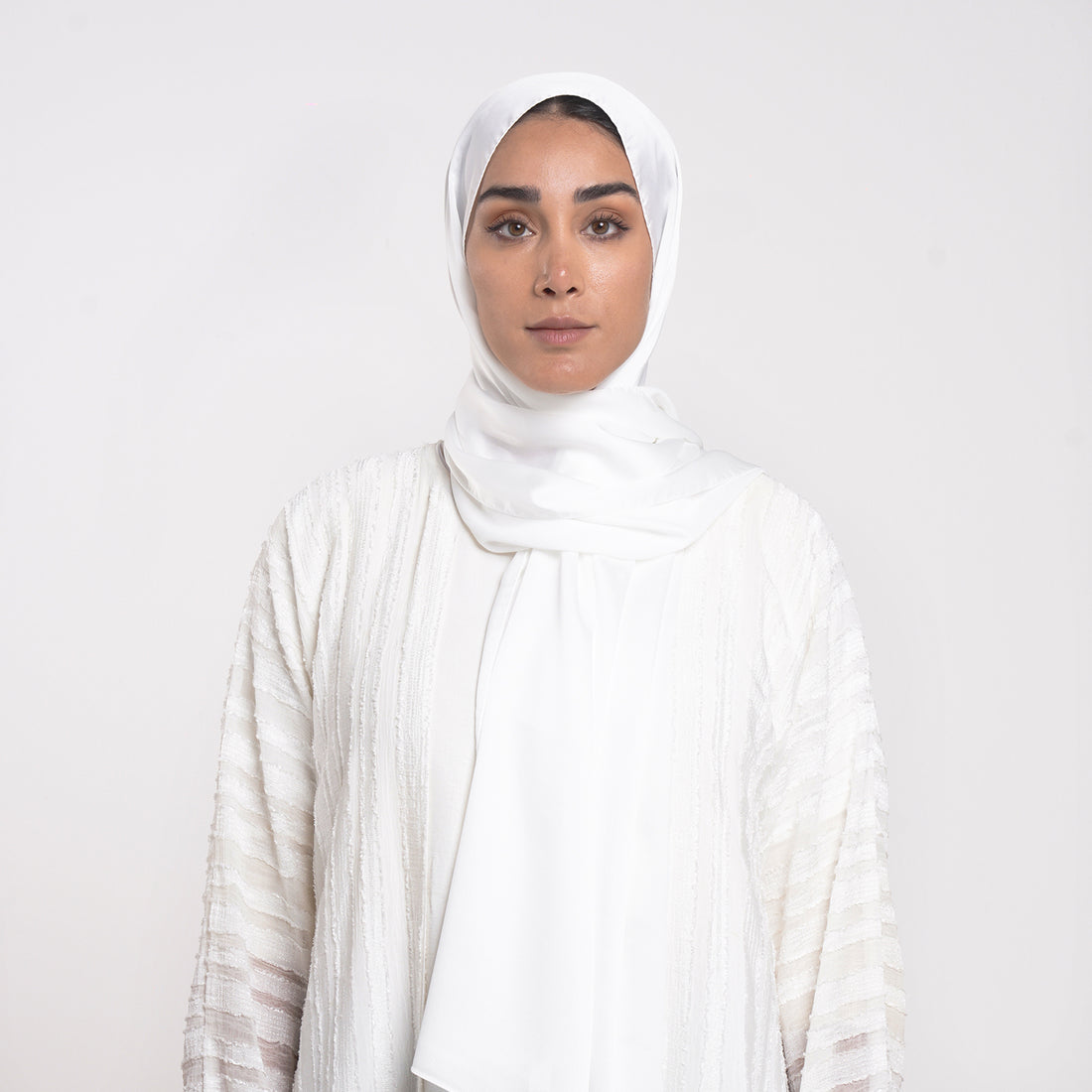 Smooth Satin Hijab - White
