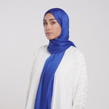Smooth Satin Hijab - Royal Blue