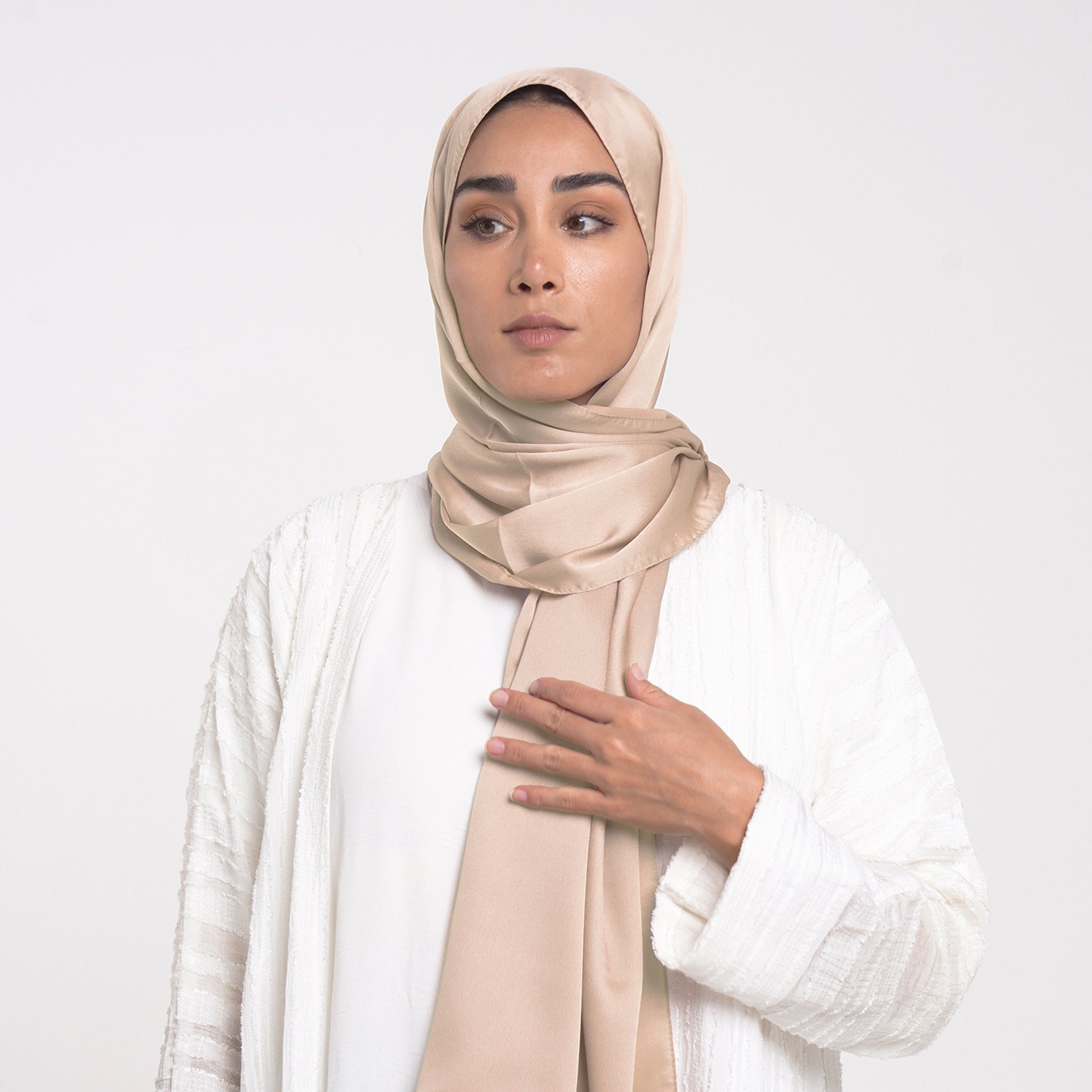 Smooth Satin Hijab -Champagne Gold