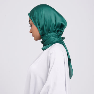 SilkTouch Satin Esarp -Emerald Green