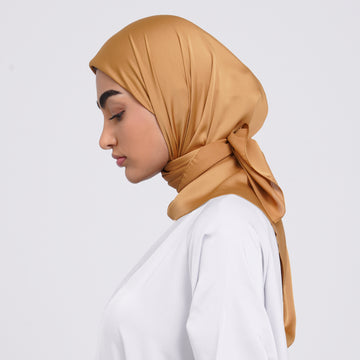 SilkTouch Satin Esarp -Camel