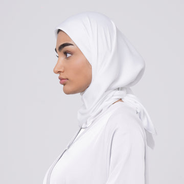 SilkTouch Satin Esarp - Soft White