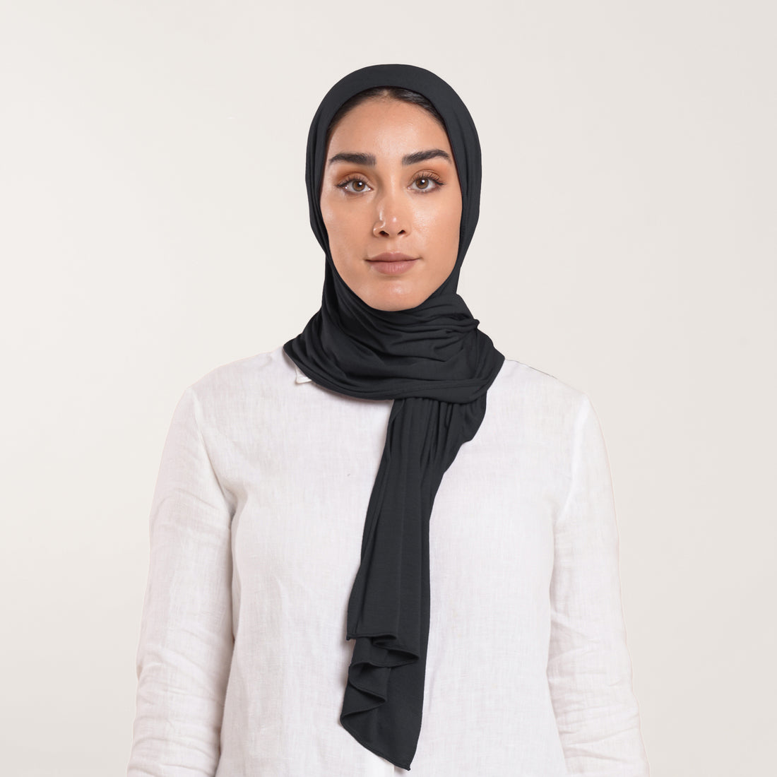 Modal Baby Hijab - Charcoal Black