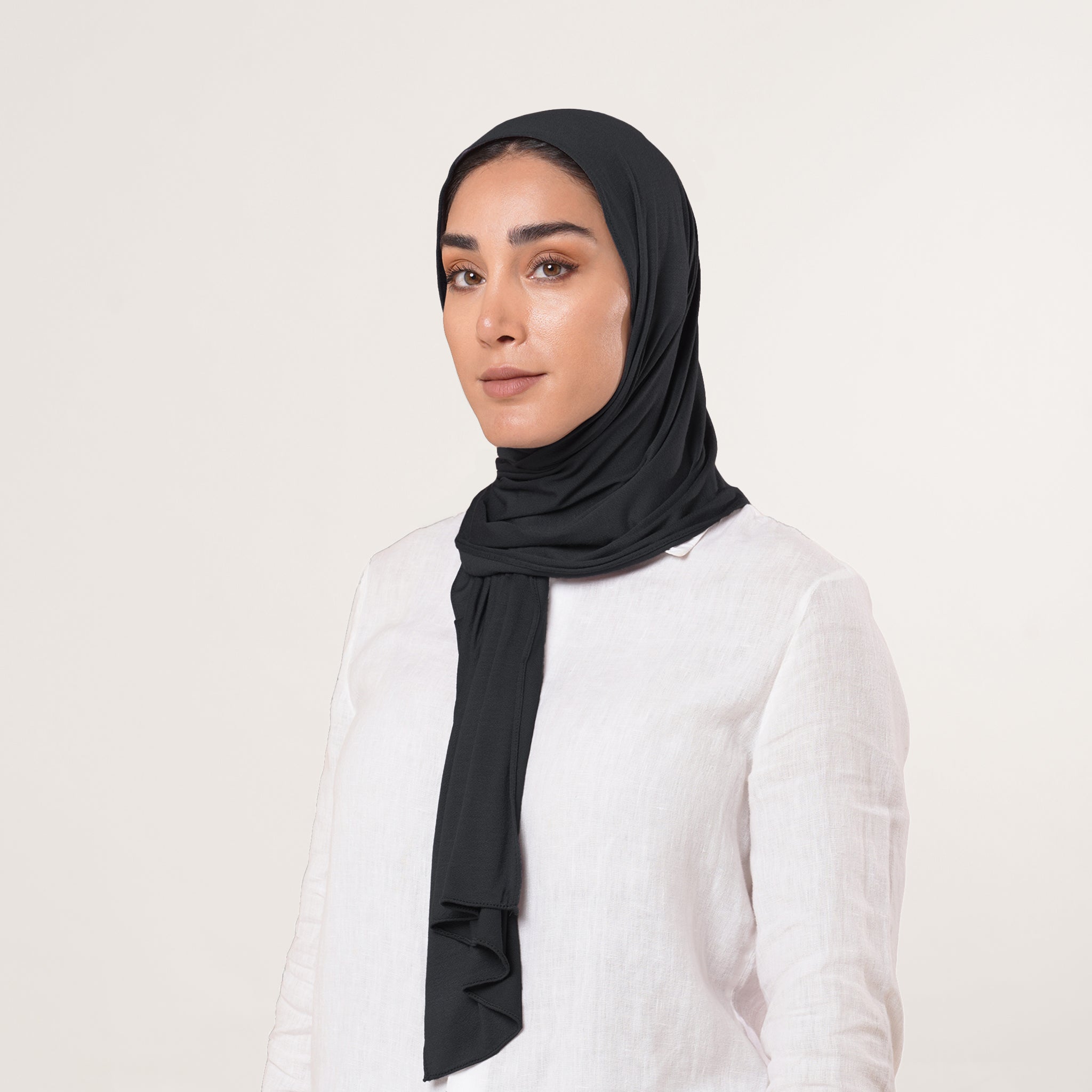 Modal Baby Hijab - Charcoal Black
