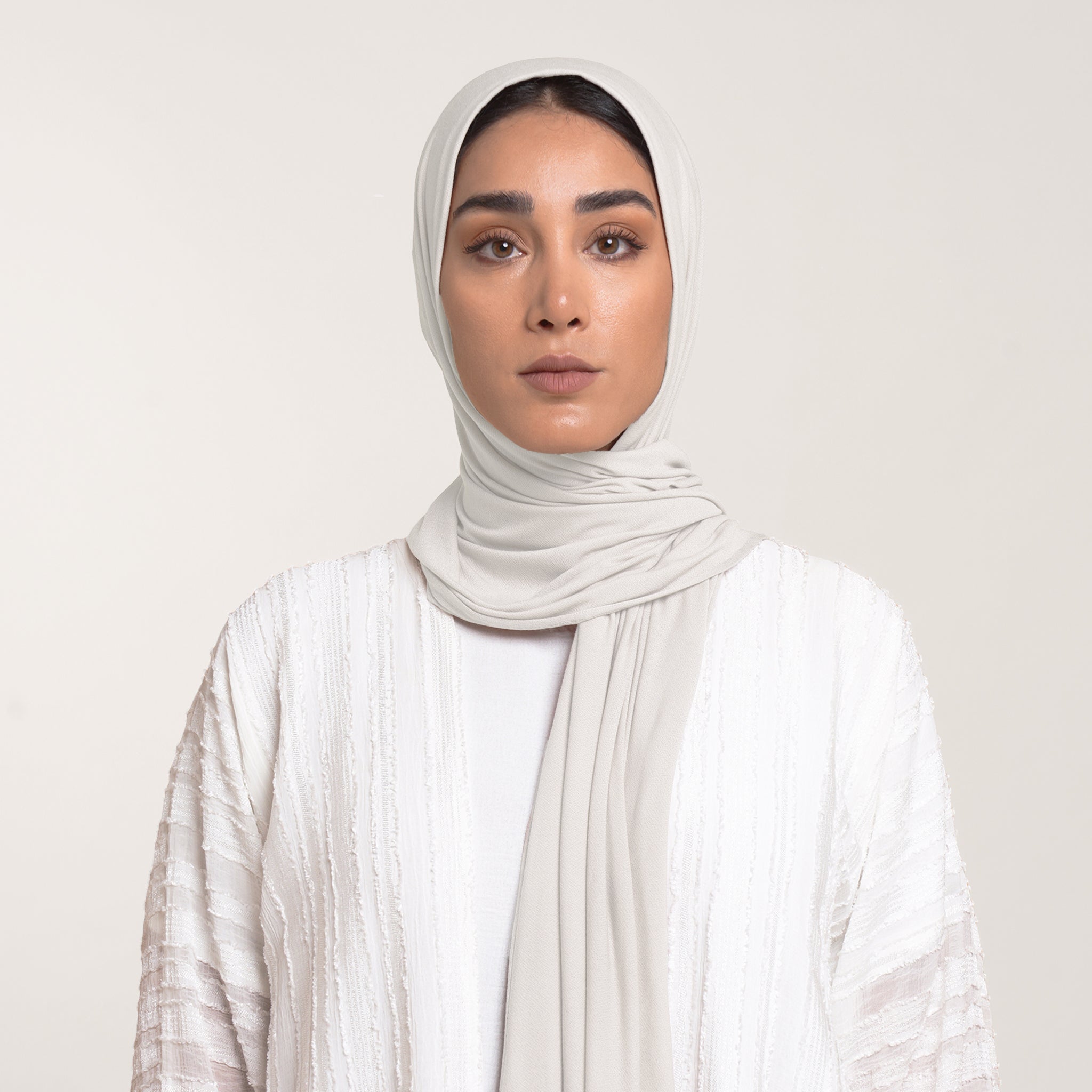 MalMal Cotton Hijab - Ivory Mist