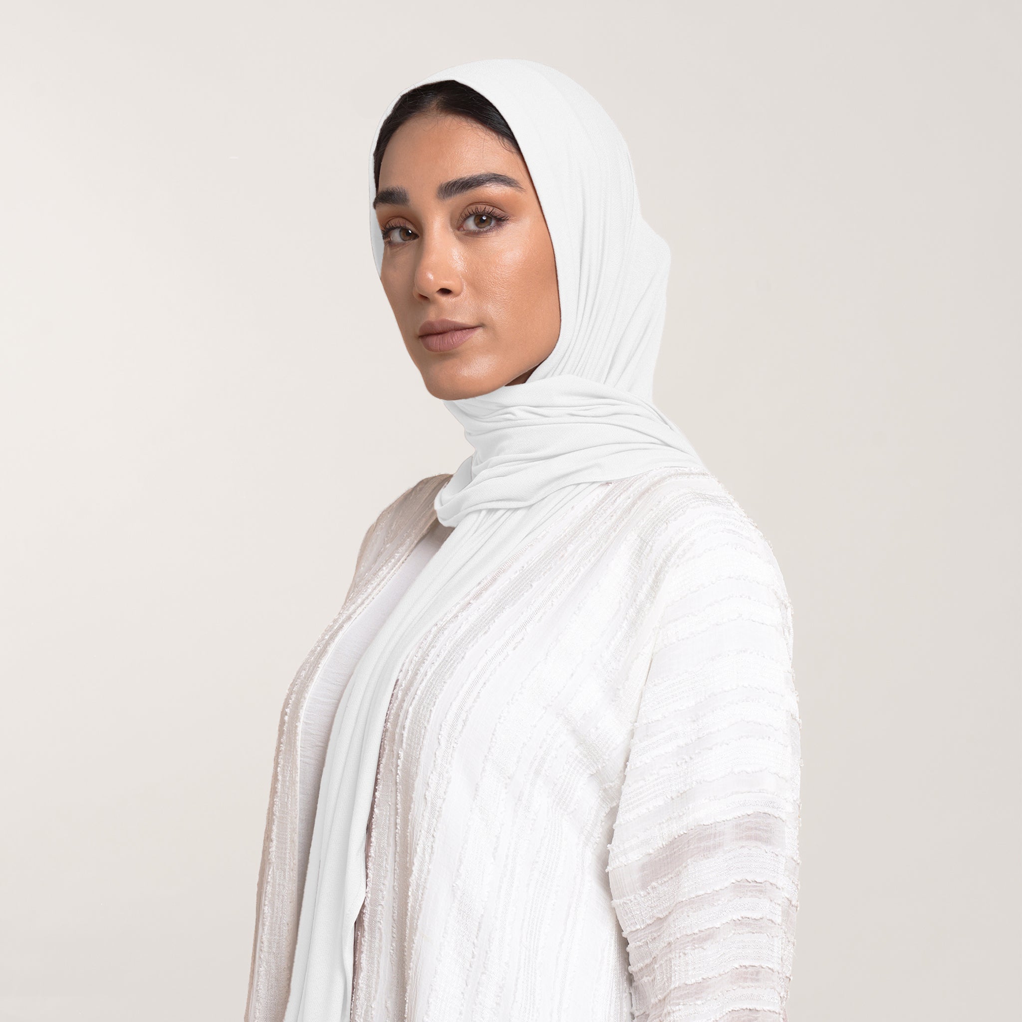 MalMal Cotton Hijab - Pure White
